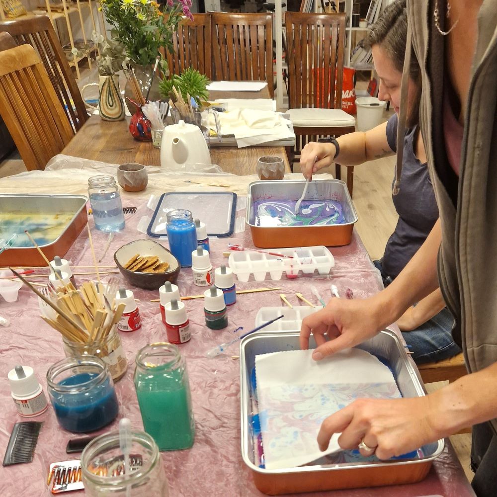 Marbled prints workshop