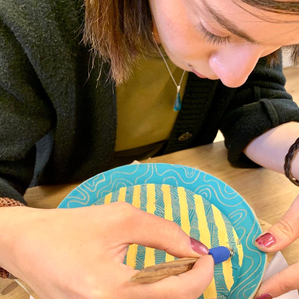 Sgraffito pottery, email us to book a date